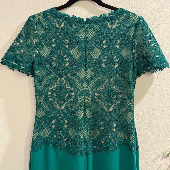 Tadashi Shoji NWT 6 Emera Mitra Lattice Embroidered Bodice Gown Wedding Formal - Picture 9 of 9